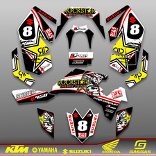 Suzuki LTR450 2006-2014 ATV Black Yellow Custom Racing Graphics Kit Full Set