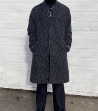 Topman Grey Leopard Print Oversized Overcoat. Rrp £110