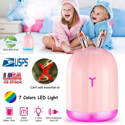 Essential Oil Aroma Diffuse Aromatherapy LED Ultrasonic Humidifier Air Purifier