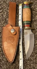 Chipaway Cutlery 4.5" Stainless Steel Blade, Overall 9" in the Leather Sheath