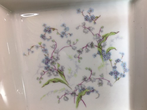 VINTAGE LIMOGES FRANCE CH. FIELD HAVILAND SQUARE DISH BOWL FLORAL CERAMIC - Picture 3 of 13