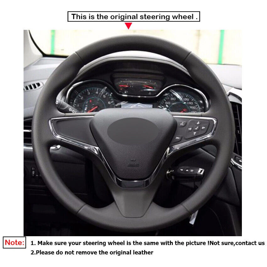 Gloss Carbon Fiber Leathe Car Steering Wheel Cover for Chevrolet Cruze 2014-2018 Foto 3 de 4