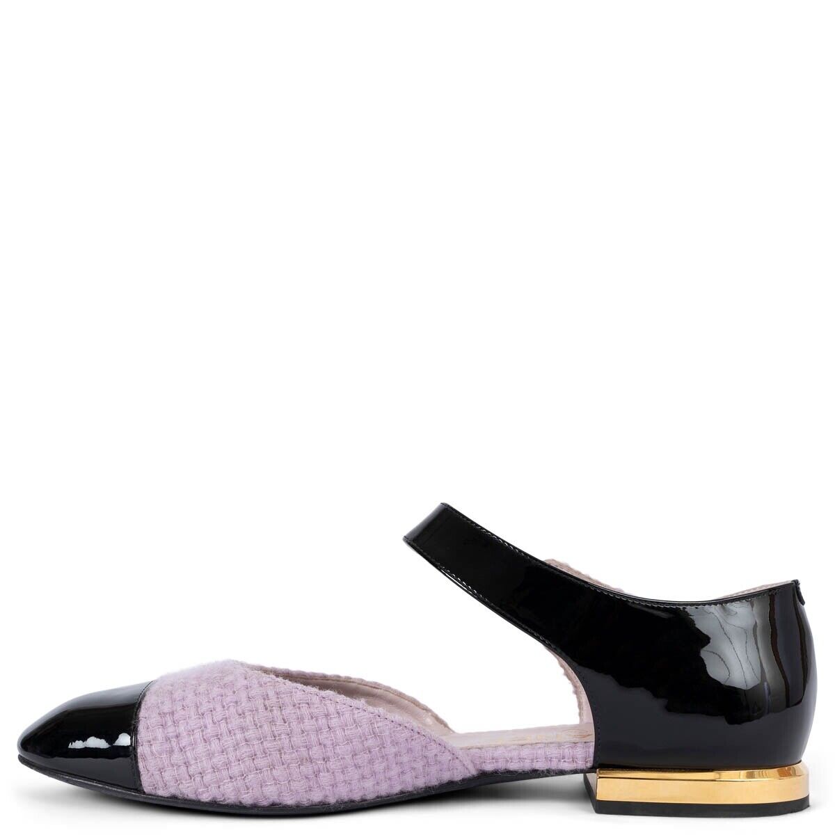 69631 auth CHANEL lilac 2021 21K TWEED & PATENT MARY JANE 69631 auth CHANEL lilac 2021 21K TWEED & PATENT MARY JANE