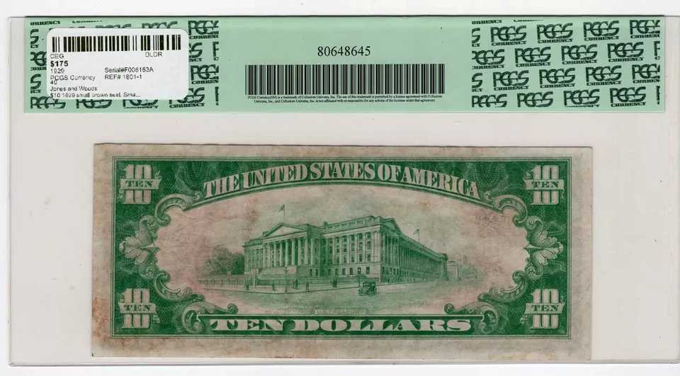 PCGS EF40 1929 Ty. I $10 Old-First NB and TC of Fort Wayne, Indiana Ch. 3285 * - Image 2 of 2