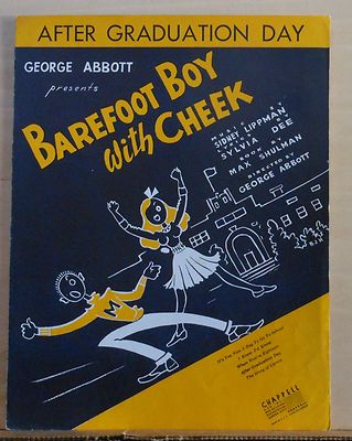 After Graduation Day - 1947 sheet music from the play ''Barefoot Boy With Cheek''