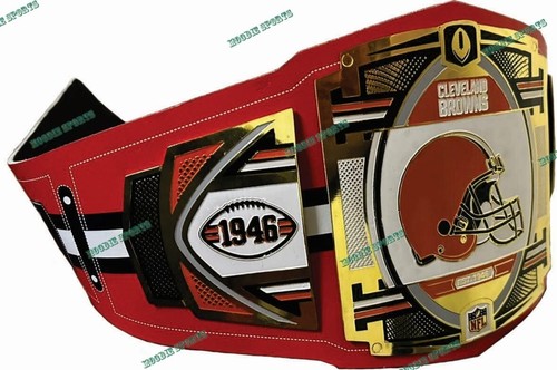 Cleveland Browns NFL Championship replica Title 2mm Brass Plated Adult Size Belt - Picture 4 of 4