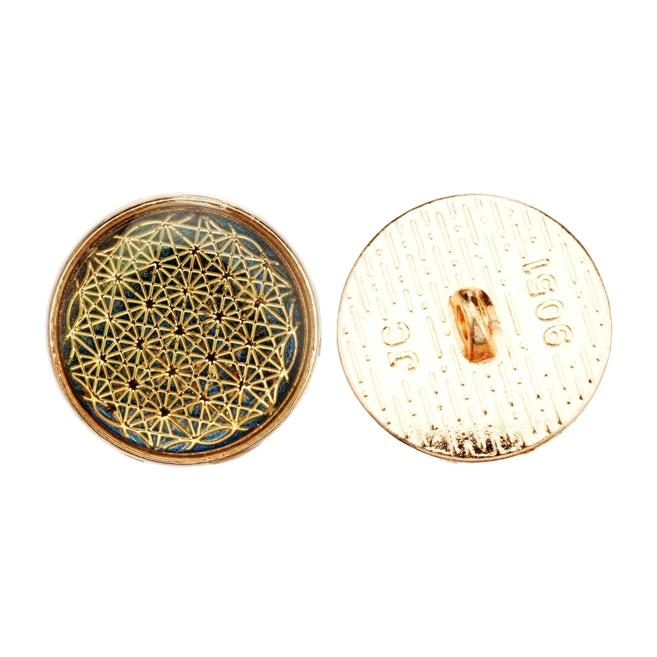 5pcs Retro Time gem Round Metal Buttons for Clothing Sewing Handmade Decor 18mm - Image 2 of 2