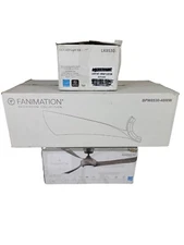 Fanimation Wrap Custom MAD8531MW with 48" Blades And CCT LED Light Kit READ