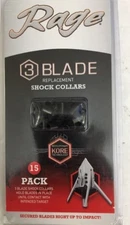 Rage 32800 Kore 3-Blade Broadhead Replacement Shock Collars-Pack of 15-SHIPS N24