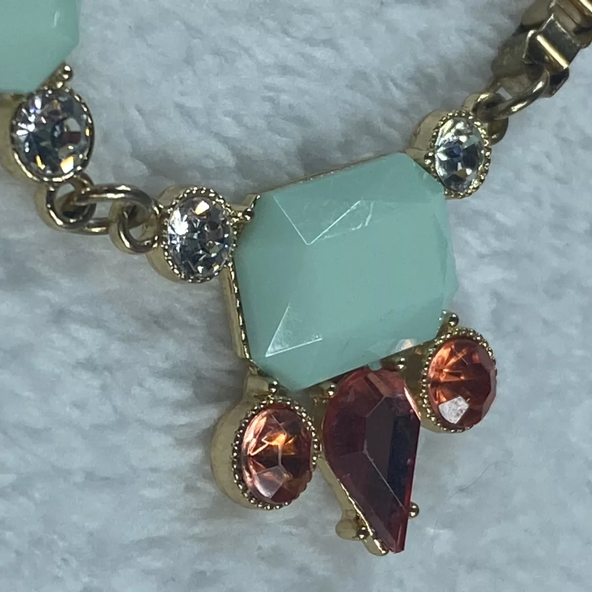 Necklace Statement Piece Jewelry Multicolor and Shapes Box Chain