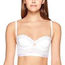 Cosabella Women's Constance Crop Bustier, White, 36C