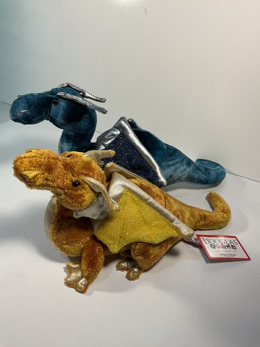 Pair Of Douglas Cuddle Toy Dragons #728 B & 729 B , Plushies, New With Tags - Picture 12 of 21
