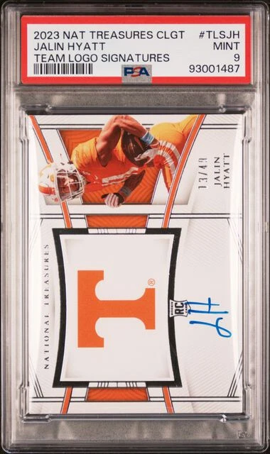 Jalin Hyatt Panini National Treasures Collegiate Team Logo Signatures #TLSJH Base