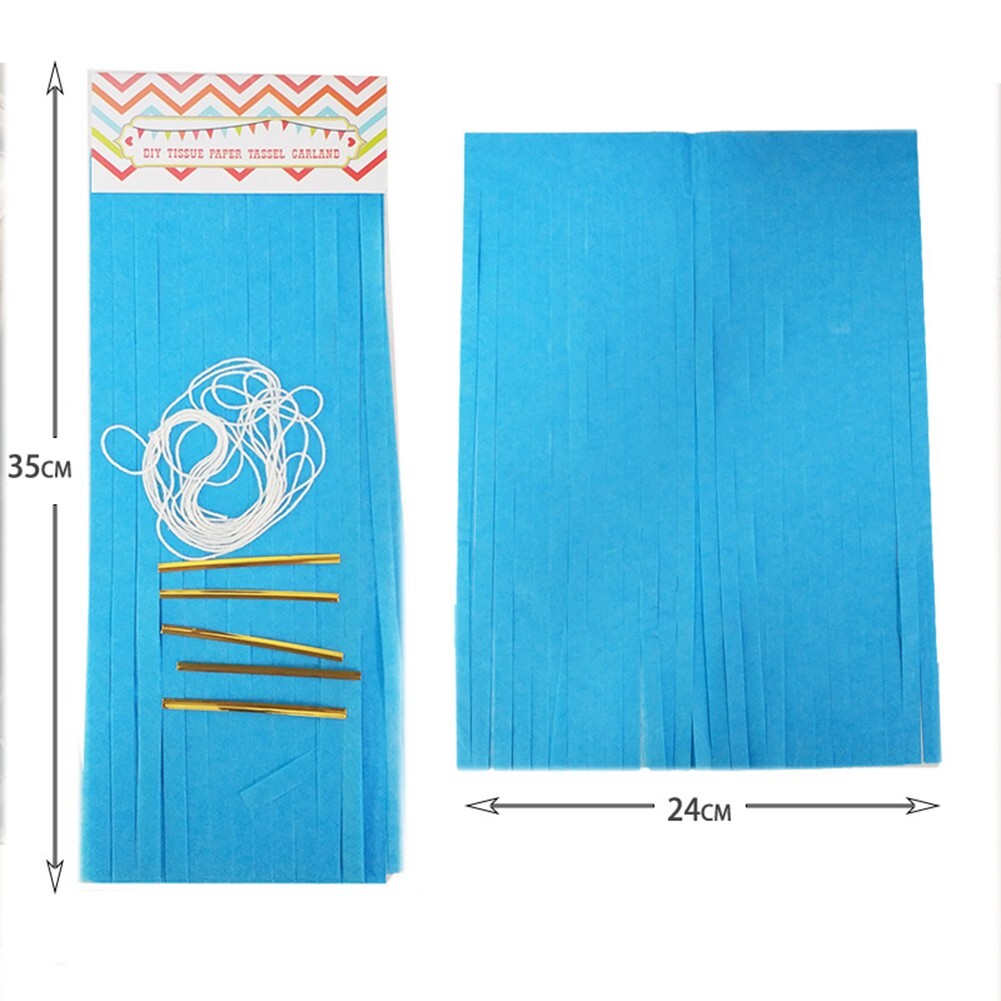 Colorful Tissue Paper Tassel Garland DIY Kit for Wedding and Party