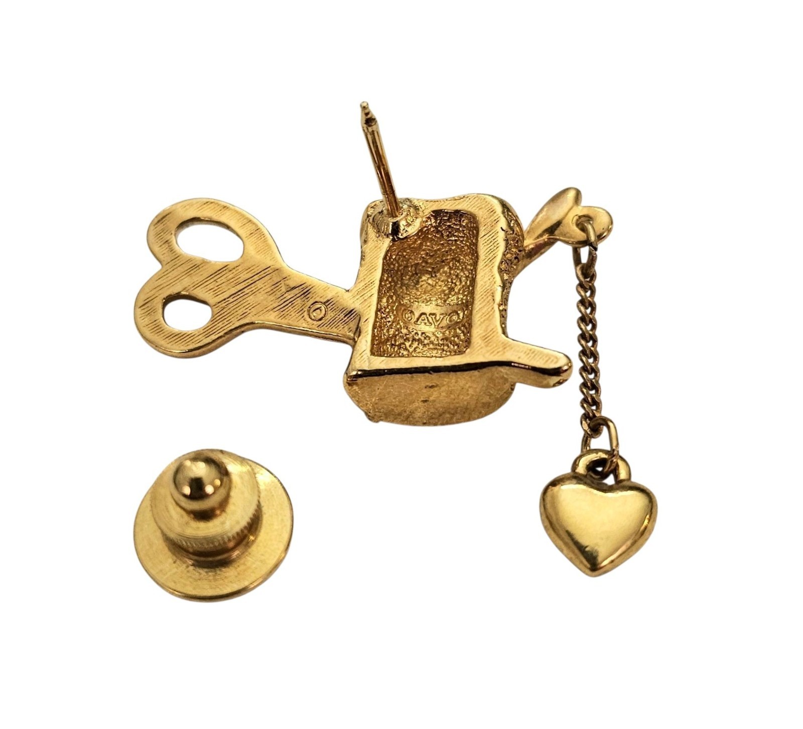 Avon Thread Scissors Needle Pin Dangle Red Enamel… - image 4