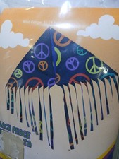 Vintage Premier Fun Flyer Kites Peace Sign Hippie Large 33"x21" NEW IN BAG Kite