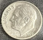 1959 Roosevelt Proof Dime. 90% Silver