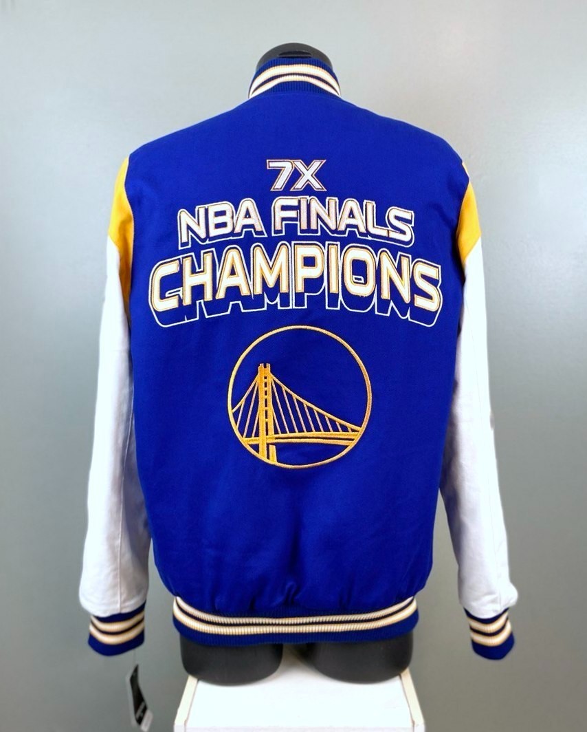 Golden State Warriors 7 Time NBA Finals Championship Jacket S M L
