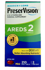 PreserVision AREDS 2 Eye Vitamins 210 Mini Softgels Bausch  Lomb Exp: 01/27