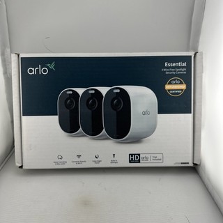 Arlo Essential Spotlight Indoor Outdoor 1080p HD Wireless Camera Pack of 3