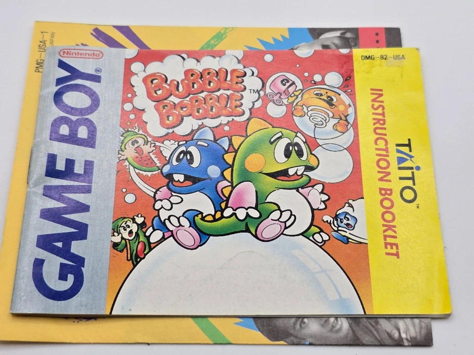 Bubble Bobble (Nintendo Game Boy, 1991) CIB w/Manual & Inserts - Image 2 of 4