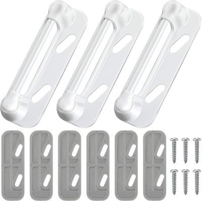 3 pk White Screen Door Spring Strike Plate Spring Loaded Screen Storm Door K5117