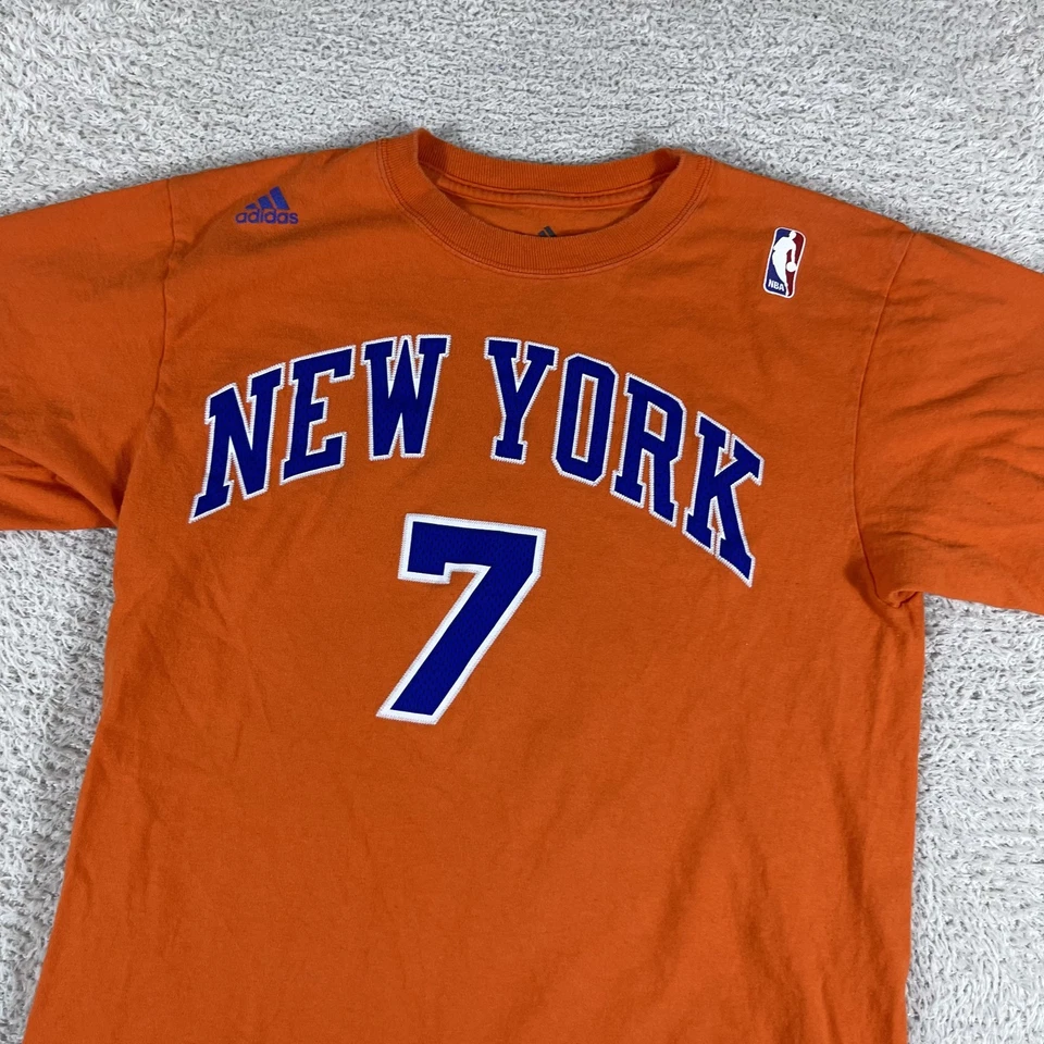 Camiseta deportiva New York Knicks Carmelo Anthony Adidas para hombre naranja mediana NYC Y2K Foto 3 de 4