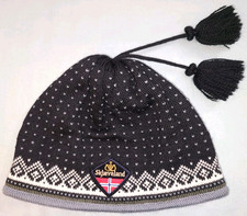Skjaeveland Nordic black & gray knit wool ski...