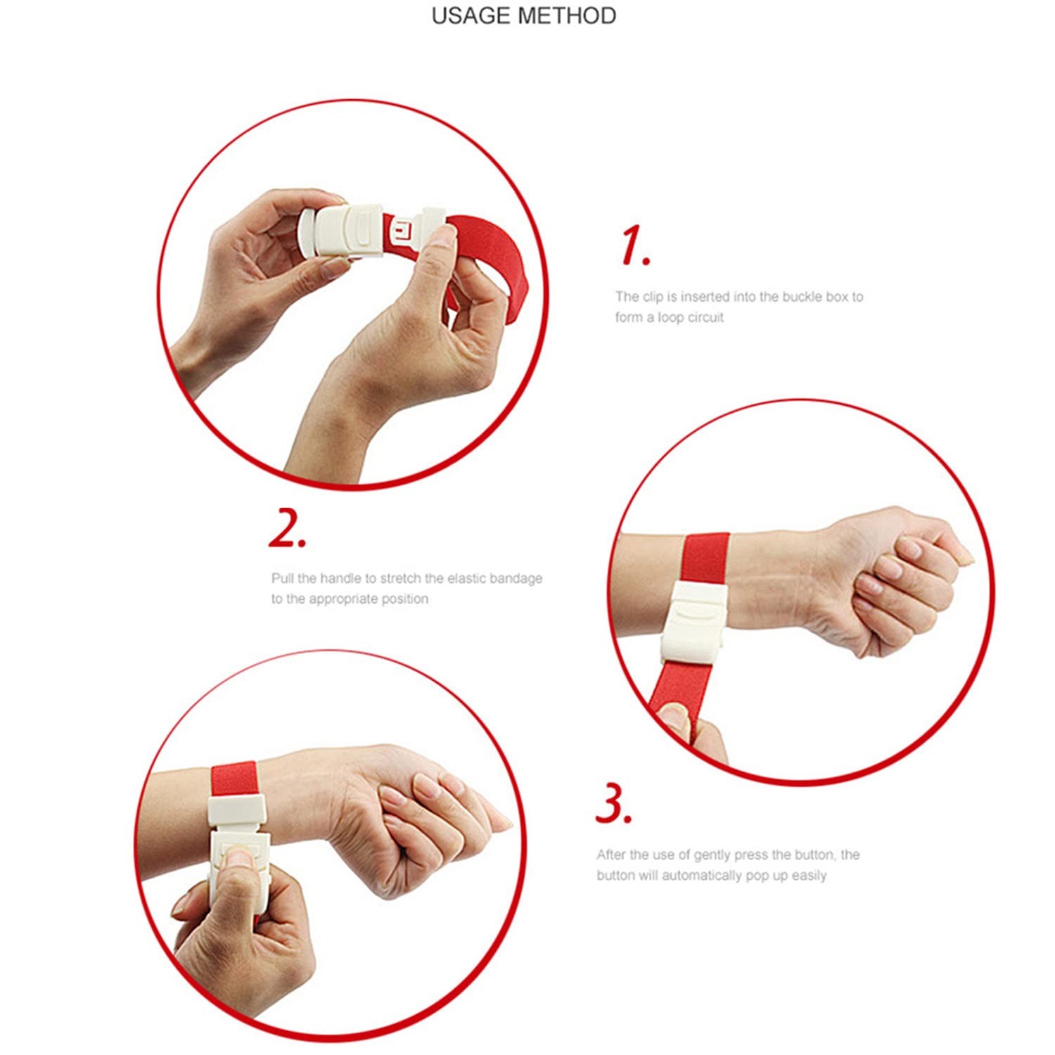 6-Pack Tourniquet Elastic First Aid Quick Release Medical Sport Emergency Tourni