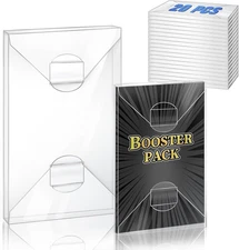 20-Pack Booster Pack Protector Storage Sleeves 0.4MM Thick Clear 