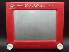 Vintage Original Ohio Art 505 Etch A Sketch Magic Screen Toy Red - Works