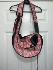 Pet Puppy Dog Carrier Backpack Travel Tote Pink Camo Bag Mesh Sling Carry Pack