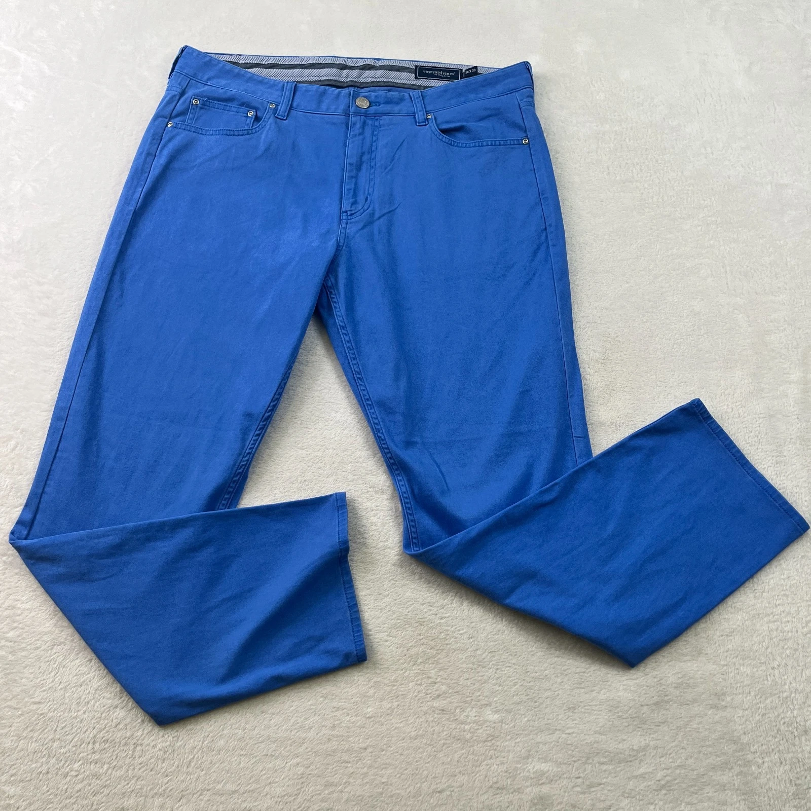 Vineyard Vines Mens Pants 36x30 (29) Blue Stretch 5 Pocket Lightweight