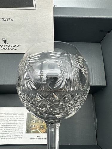 Waterford Crystal Millenium 7-7/8" BALLOON TOASTING GOBLETS "Peace" PAIR - Picture 4 of 6