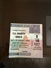 TICKET: FA CHARITY SHIELD 1983 Liverpool v Manchester United - EXCELLENT