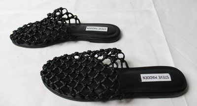 Steve Madden Women's Woven Knot Maverik Mules JL3 Black Size US:9 UK:7