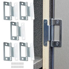 2/5/10X Steel Cranked Flush Hinge Cupboard Door For Small Cupboard/louvre Doors