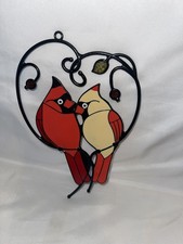 Metal Suncatcher Hanging Cardinal Birds   fun