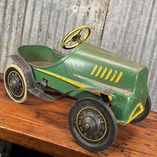 Vintage RARE Garton PEDAL CAR Tin Lizzie Green Toy Bike Mid Century MCM 1950s