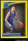 2018-19 Donruss Yellow Flood #177 Luka Doncic RC RATED ROOKIE Mavericks