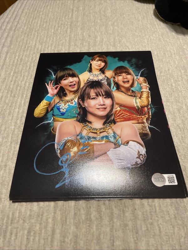 8x10 Photo Four Faces Edit Yuka Sakazaki Signed Auto Autograph ROH AEW
