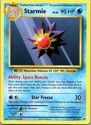 STARMIE 31/108 R EVOLUTIONS POKEMON NM