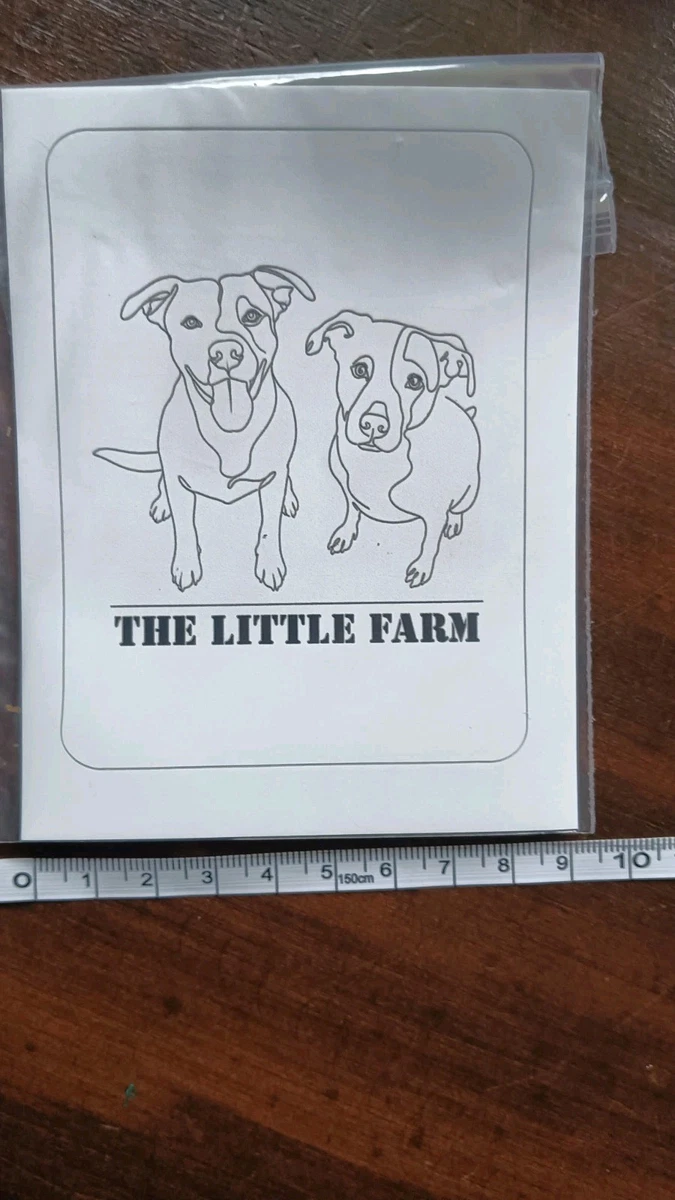 The Little Farm Dogs Waterproof Sticker - Black & White