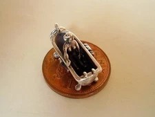 SUPERB ' LADY IN BATH - BARE BOTTOM ' STERLING SILVER CHARM OPENS