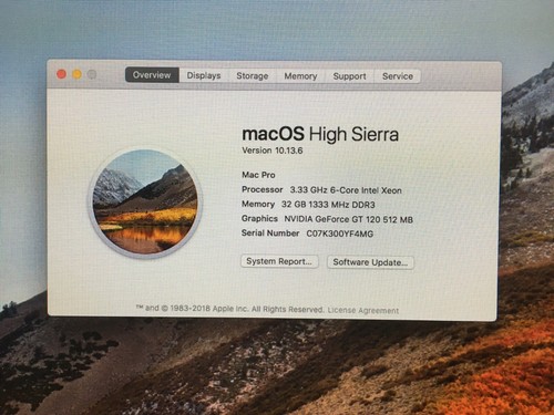 2012 Apple Mac Pro 6 Core 3.33 / 4 - 4 TB HDS / ATI 5770 & NVID. 120 / 32 GB RAM - Picture 6 of 20