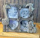 Fetco Baby Pewter  Four  Window Picture Frame