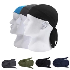 Men Women Headwear Skull Cap Doo Do Rag Bandana Headband Beanie Head Wrap Hat US