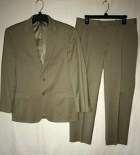 PRONTO UOMO COMFORT STRETCH TAN 2 PIECE SUIT JACKET 40 PANTS 34 WAIST EUC