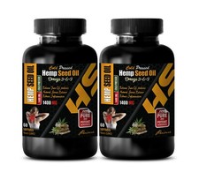 pure hemp oil - ORGANIC HEMP SEED OIL 1400mg - hemp seed oil capsules - 2 Bottle