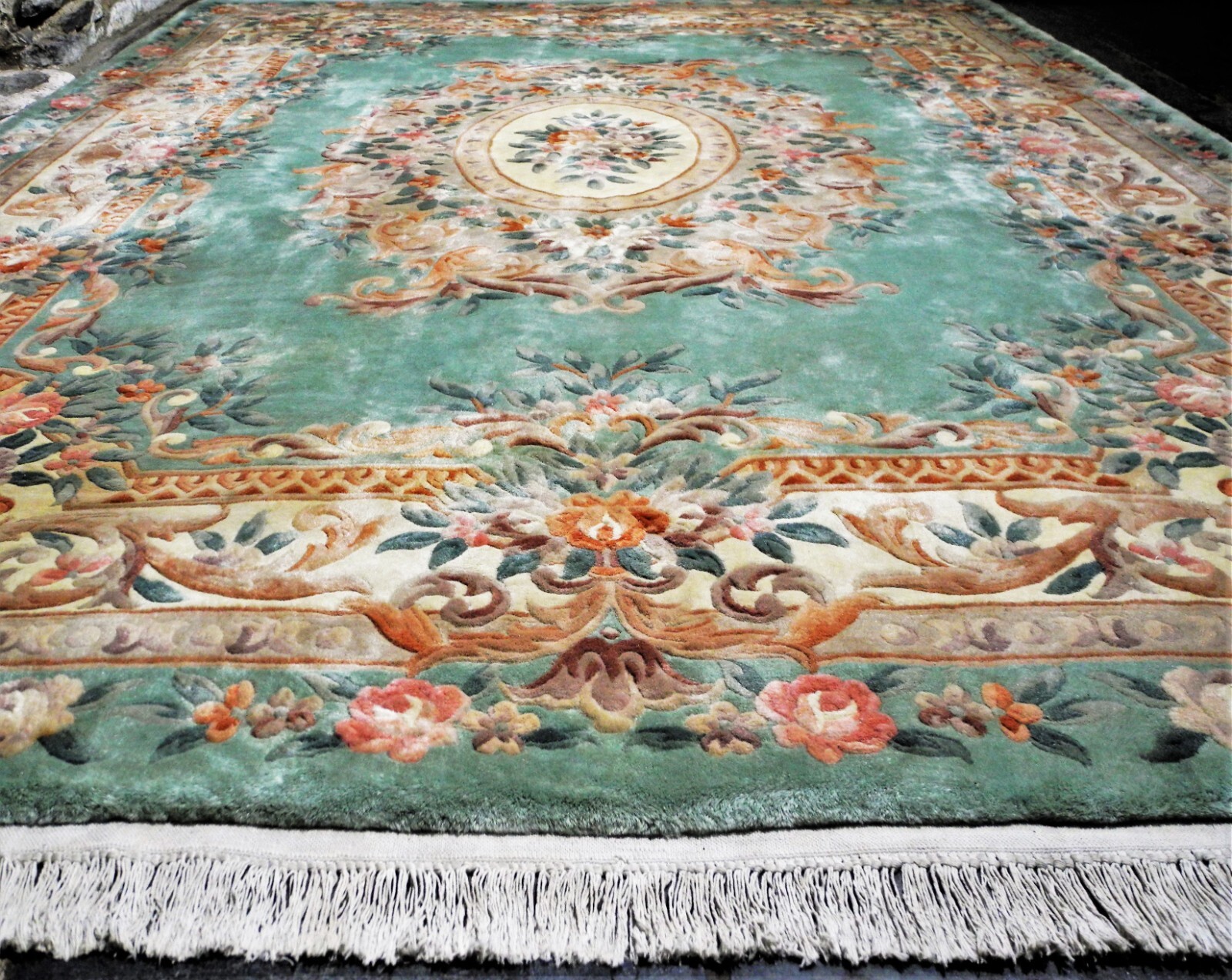 12'9 x 9' ExtraLarge JOHN LEWIS Chinese Wool Rug HANDMADE CARPET Floral